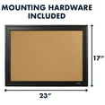 thumbnail image 3 of Quartet Home Décor Natural Cork Bulletin Board, 17" x 23", Ebony Frame, 3 of 8