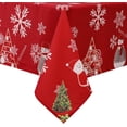 thumbnail image 1 of Christmas Snowflake Snowman Design Rectangle Tablecloth Water Resistant and Easy Clean Table Cloth for Indoor Outdoor Party Holiday Kitchen Dining Room 60 Inch by 120 Inch, 1 of 1
