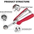 thumbnail image 3 of Small Cookie Scoop Set - Include TSP Cookie Dough Scoops Ice Cream Scoopers Stainless Steel Cookies Scoops for Baking Good Soft Grips Quick Trigger Release, 3 of 8