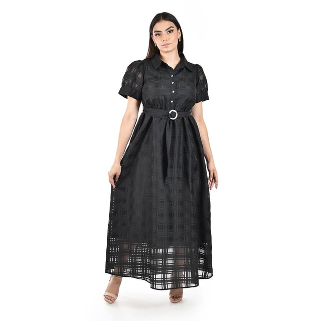 Vestido largo semi-transparente Roman Fashion /Juvenil, 3832 (Negro) negro CH
