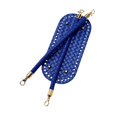 thumbnail image 2 of Base con asas para kit de confección de bolsos de ganchillo. Resistente tejido de piel sintética. Azul, 2 of 9