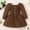 Coffee, variant on URMAGIC Toddler & Baby Girls Vintage Solid Color Long Sleeve Smocked Dress