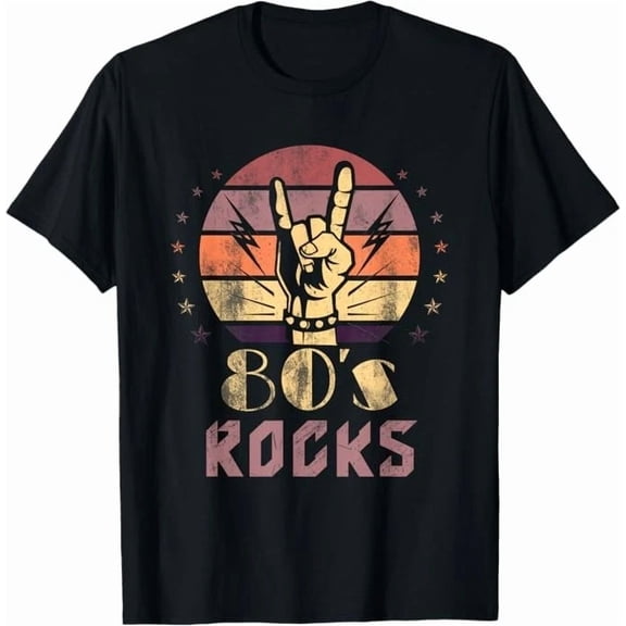 Vintage 80s Rock Bands Eighties 80s Party Retro Unisex T-Shirt up to size 5XL
