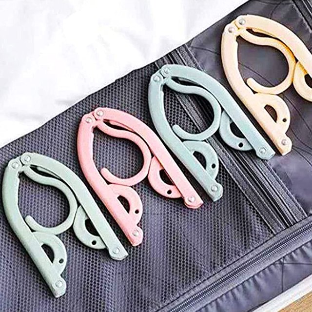 Paquete de 8 perchas plegables de viaje en 4 colores, perchas portátiles para ropa, perchas de plástico antideslizantes para el hogar, Hotel, viaje, Camping LingWen 8390605796463