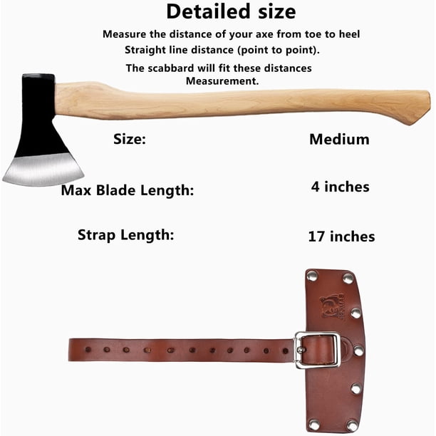 Tourbon-Juste en cuir véritable pour hache URA, étui de protection de lame de 10.5cm  18