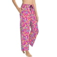 thumbnail image 2 of Uemuo Colorful Donuts 1 Pattern Women's Wide Leg Palazzo Lounge Pants with Pockets Light Weight Loose Comfy Casual Pajama Pants-Large, 2 of 9