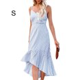 thumbnail image 5 of Sonducket Vestido largo de mujer Casual Spaghetti Strap Swing Sundress Club Noche Fecha Playa Vacaciones Cumpleaños Oficina Ropa de verano Vestidos Azul S Sonducket AP011094-13, 5 of 5