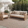 thumbnail image 5 of SAFAVIEH Courtyard Morven Chevron Stripes Indoor/Outdoor Area Rug, 6'7" x 9'6", Brown/Beige, 5 of 17