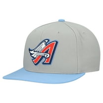 Men's Mitchell & Ness Gray California Angels Cooperstown Collection Basic Flip Snapback Hat