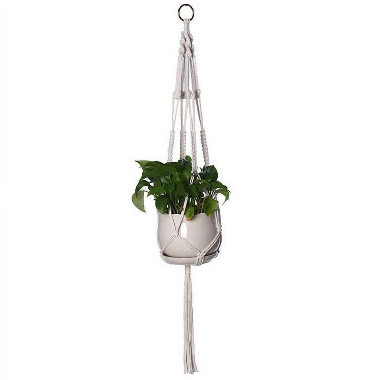 2 Pack Macrame Plant Hangers Indoor Hanging Planter Basket with Wood Beads Decorative Flower Pot Holder No Tassels for Indoor Outdoor Home Decor 41 Inch, Ivory 2 Pack Macrame Plant Hangers Indoor Hanging Planter Basket with Wood Beads Decorative Flower Pot Holder No Tassels for Indoor Outdoor Home Decor 41 Inch, Ivory