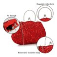 thumbnail image 3 of Bolso de mano con diseño floral de lentejuelas y cuentas, bolso de mano rojo, 3 of 5