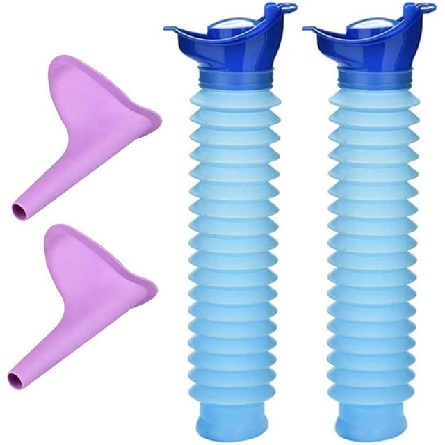 Urinario de emergencia Urinario portátil y reutilizable para exteriores para hombres y mujeres Botella para orinar al aire libre para artículos esenciales de viaje, campamentos, embotellamie