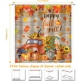 thumbnail image 2 of Fall Shower Curtain, Pumpkins Shower Curtain for Bathroom, Happy Fall Yall Harvest with Maple Leaves Waterproof Bath Curtain with Hooks for Home, 72x72 Inches, 2 of 5