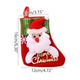 thumbnail image 3 of Fridja Christmas Stocking Christmas Tree Hanging Party Tree Decor Santa Stocking Plush Knitting Sock Gift Candy Bags, 3 of 4