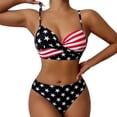 thumbnail image 2 of Haivin Women's High Waist Color Block Sports Bikini Set with Underwire Padded Hard Cup for Beach Swimming and Water Activities, 2 of 7