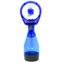 Retailery Portable Battery Misting Fan with 2 AA batteries, Blue