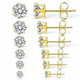 thumbnail image 1 of Qarigey 6 pares de aretes exquisitos para mujer hechos con acero inoxidable para mayor durabilidad Mini aretes Ropa, zapatos y accesorios Miscelánea, 1 of 6