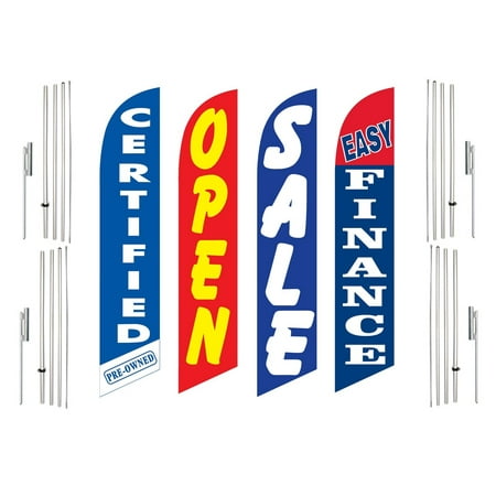 4 Swooper Flags With 4 Pole Kits Certified Pre Owned Open Sale Easy Finance