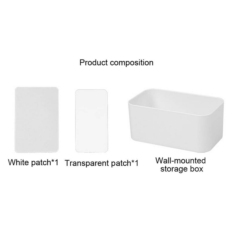 LADYBEE7LES Adhesive Wall Mounted Shelves, Durable ABS Plastic Hanging  Storage Bins White, Excellent Floating Organizer 4pcs Set, Convenient  Storage