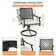 thumbnail image 4 of Patiojoy 2 PCS Patio Swivel Dining Chairs Kitchen Garden Metal Armchairs w/Cushions, 4 of 6