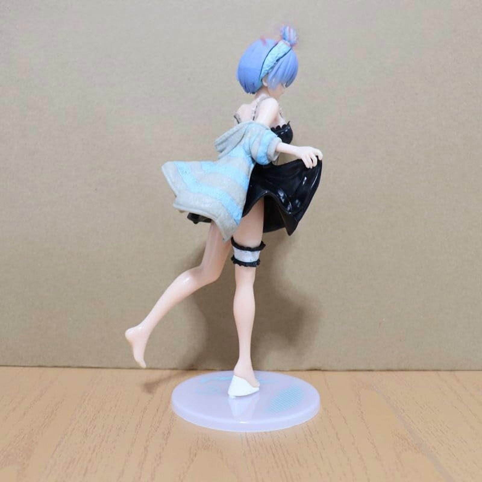 Newly Rem Figure Standing Black Nightdress Rem Action Figures 18cm/7.1inch PVC Characters Handicrafts Souvenirs for Anime Fans Gifts