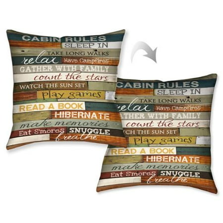 Laural Home Rules Of The Cabin Decorative 40inch Throw Pillow Impressive Cabin Decor Throw Pillows Laural Home Rules Of The Cabin Decorative 40inch Throw Pillow Impressive Cabin Decor Throw Pillows