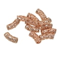 thumbnail image 1 of simhoa 12 Pcs Perles Tube Filigrane Grand Trou Perles Européennes Bracelets DIY Or Rose, 1 of 8