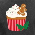 thumbnail image 3 of CafePress - Christmas Cupcake Long Sleeve T Shirt - Women's Long Sleeve Graphic Tee Casual Fit, 3 of 4