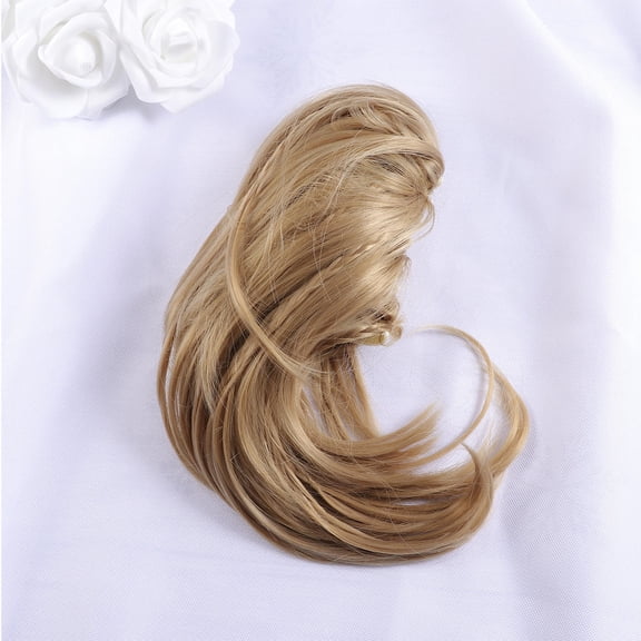 SOPOTUTU Curly Ponytail Extension Claw Style Golden 1Pcs Fiber