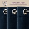 thumbnail image 4 of Subrtex Blackout Curtains 2 Panels Room Darkening Grommet Drapes, Navy Blue, 52"x 63", 4 of 7