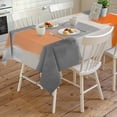 thumbnail image 4 of Modern Orange Beige Grey Rectangle Tablecloth, Abstract Geometric Oil Painting Waterproof & StainResistant Tablecloth, Washable Oil-proof Table Cover for Dining/Party/Wedding/Camping/Buffet 60x120 In, 4 of 9