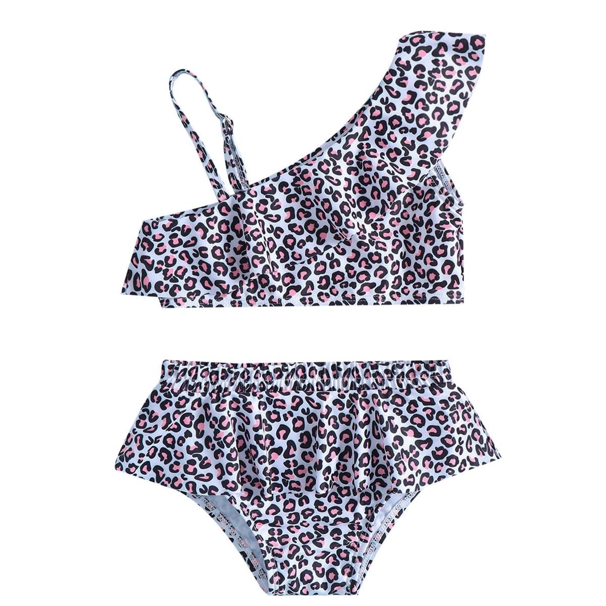 Baby swimsuit girl little girls swimsuit Girls OneShoulder + High