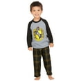thumbnail image 5 of Harry Potter Toddler Boys' Hogwarts Houses Crest Plaid Raglan 2PC Pajama Set - Gryffindor Hufflepuff Ravenclaw Slytherin, 5 of 5