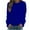 02-Blue, variant on DJskiyers Womens Long Sleeve Sweatshirt Casual Crewneck Oversized Pullover Hoodies Loose Comfort Fall Tops
