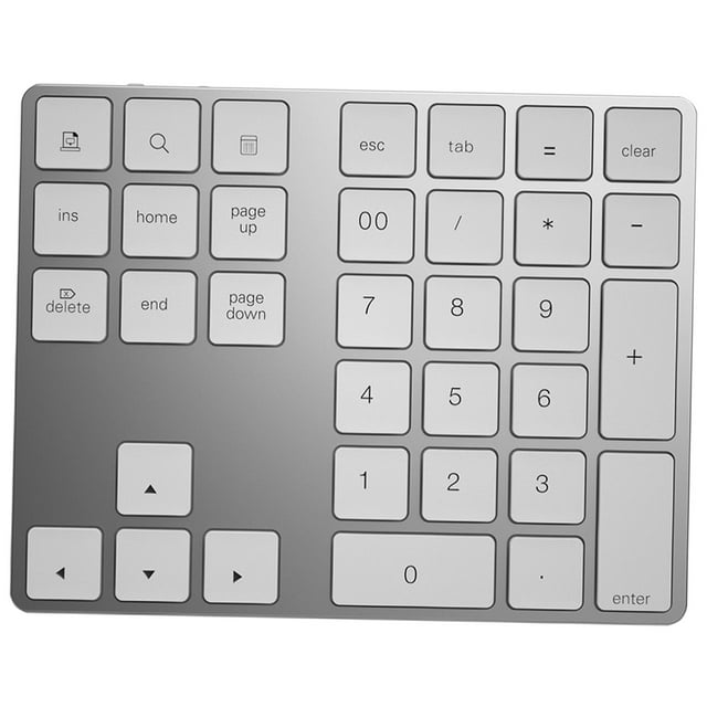 Teclado Numérico Inalámbrico Macarena 34 Teclas Plata