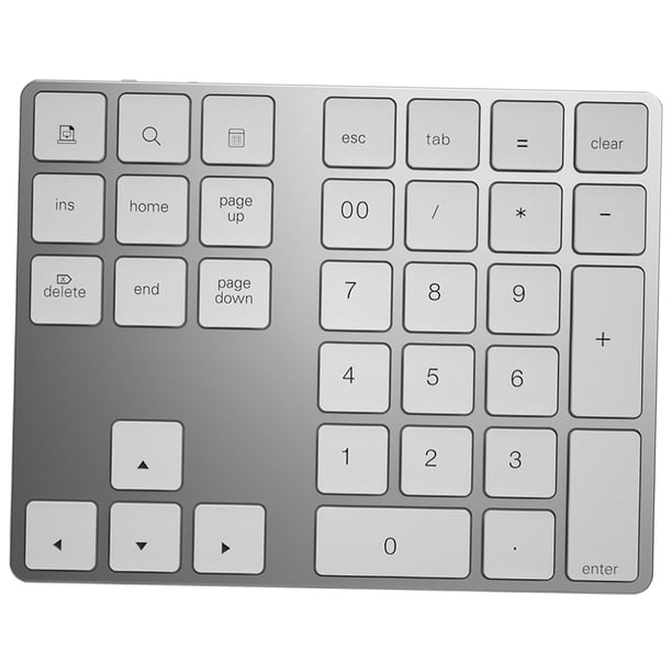 Teclado Numérico Inalámbrico Macarena 34 Teclas Plata