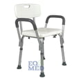 thumbnail image 2 of Silla Banco para ducha EQMED con Brazos Desmontables y respaldo Soporta hasta 110 Kgs, 2 of 3