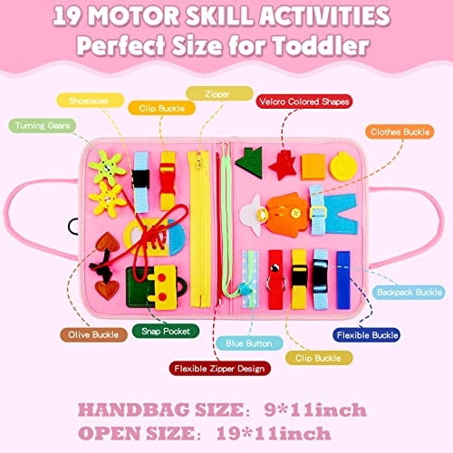 Guolely Busy Board Montessori Juguete para niños pequeños de 1 2 3 4 años - Actividad Educ Guolely Guolely