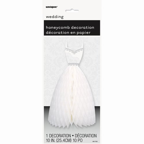 Wedding Dress Honeycomb Decoration 10" tall Bridal Shower Wedding Bachelorette 