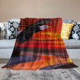 thumbnail image 2 of Qinduosi Eagle Blanket Sunset Flying Fleece Blanket Soft Fuzzy Plush Throw Blankets for Couch Bed, 2 of 6