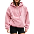 thumbnail image 3 of Fuzzy Full Zip Dog Pouch Hoodie for Women, Plush Pet Carrier Jacket, Warm Zip Up Sweatshirt for Dog Lovers Home Lounging Daily Wear, 3 of 6