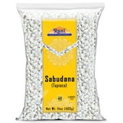 Rani Sabudana (Tapioca / Sago) Pearls 14oz (400g) ~ All Natural | Vegan | No Colors | NON-GMO | Kosher | Indian Origin
