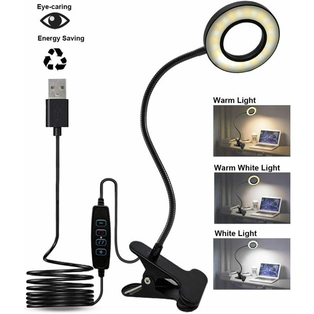 Selfie Ring Light Video Conference Lighting Desk Clip on Read Dimmable