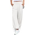 thumbnail image 2 of High  Waist Women Casual Wide Leg Pants Straight Drawstring Sport Trousers, 2 of 7