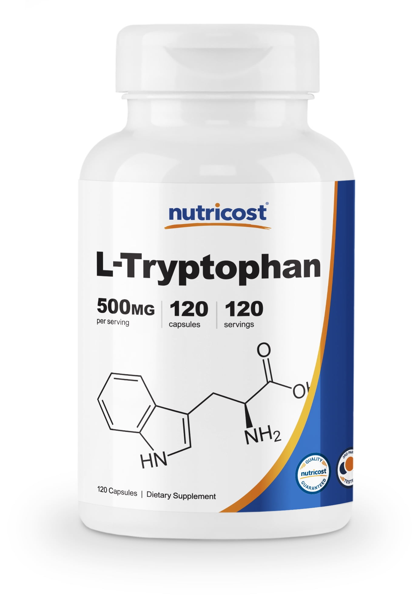 Nutricost LTryptophan 500mg, 120 Capsules With BioPerine