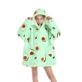 thumbnail image 2 of Faithtur Universal Warm Hooded Sweater Fashion Printing Mink Wool Home Clothes, 2 of 6