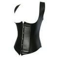 thumbnail image 6 of Aofany Women's Sexy Lace Up Overbust Bustier Top Black Corset Waist Cincher Shapewear Plus size, 6 of 9