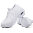 thumbnail image 1 of HAOSHIDUO Calzado de Caminata para Mujer Tenis Ligeras cómodas Malla Blanco 25.0 cm Blanco 25.0 cm Xishao ropa, 1 of 2