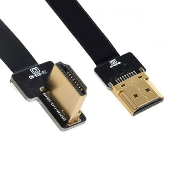 Chenyang CY CYFPV FPV HDMI Male to Left Angled 90D HDMI Male HDTV FPC Flat Cable for FPV HDTV Multicopter Aerial Photography