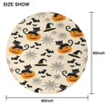 thumbnail image 6 of Halloween Black Cats and Pumpkins Round Tablecloth 60"x60",Wrinkle Wipeable Table Cloth for Kitchen Dining Room Picnic Patio Party, 6 of 6
